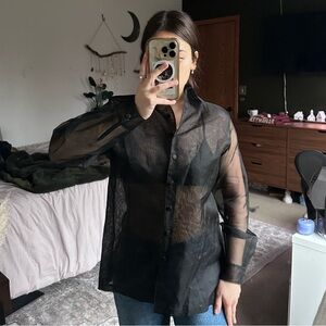 Vintage sheer button up